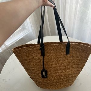 YSL straw tote bag, like new